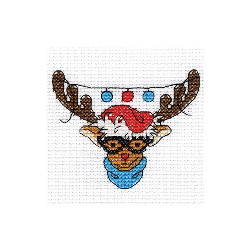DMC Christmas Character Mini Cross Stitch Kit - Rudolph