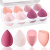 DUAIU 8 Pack Makeup Sponge Set, 4 Color Beauty Blenders