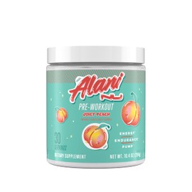 Alani Nu Alani Nu Pre Workout Powder Juicy Peach, Amino Energy Boost, Endurance Supplement, Sugar Free, 200mg Caffeine, L-Theanine, Beta-Alanine, Citrulline, 30 Servings