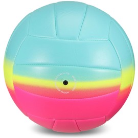 pwavum Training Volleyball, Sports Volleyball, Training Exercises Suitable for Teenagers Adults Indoor Outdoor Sports Volleyball or Gift (Gradient Pink and Green)