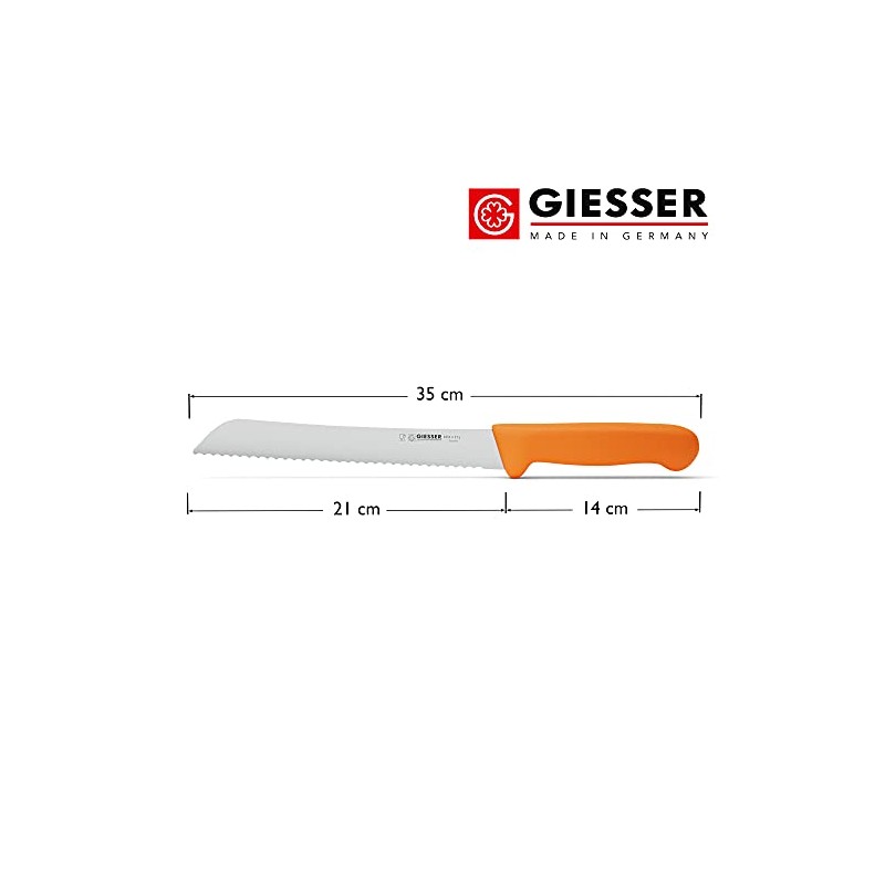 Giesser seit 1776 - Made in Germany - Brotmesser orange,