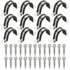 PATIKIL 12Pcs Pipe Clamps, 1-9/16 Inch 304 Stainless Steel Rubber