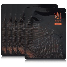 Sooryehan Black Ginseng Firming Mask 33ml x 5 sheets / 수려한 블랙 진생 탄력 마스크 33ml X 5매