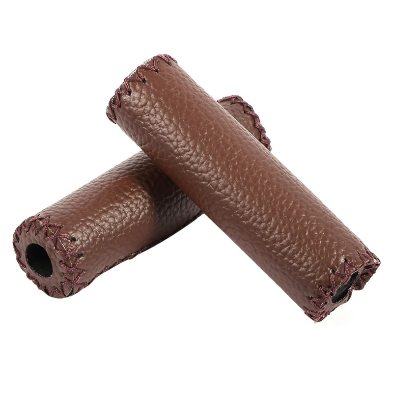 MAGT Bicycle Grips, 1 Pair Faux Leather Bicycle Handlebar Grips