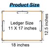 Acocony 11x17 Clipboard Three Clips with Metal Corners 2-Pack