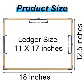 Acocony 11x17 Clipboard Three Clip with Hardware Corner Guard Extra Large Clipboard Hardboard 11 x 17 Clipping Board Log Color Pack of 2