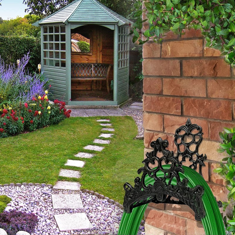 Decorative Garden Hose Holder, Hose Hanger, Heavy Duty Cast Iron