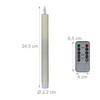 Relaxdays LED Taper Candles Set of 6 with Remote Control,