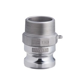 TOYOX 633-FB-1-1/2-AL Cam Lock Adapter, Male Thread, For Plant Piping and Various Machines, 1-1/2-Inch, Aluminum Alloy