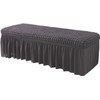 ADPON Stretch Dining Bench Cover, Soft Seersucker Bench Slipcover with