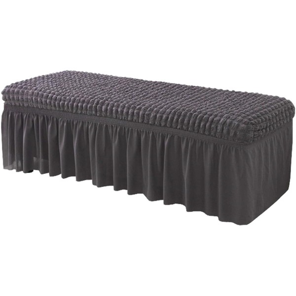 ADPON Stretch Dining Bench Cover, Soft Seersucker Bench Slipcover with