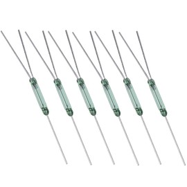 GUUZI DIY Electronic Reed Switch 3 Pin 4W Magnetic Switch Closer Conversion 2.5 mm × 14 mm No NC Pack of 6