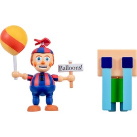 Jazwares Five Nights at Freddy’s Balloon Boy - 2.5-Inch Articulated Figure and Glow-in-The-Dark Eyes Plus 2-Inch Crying Child Figure