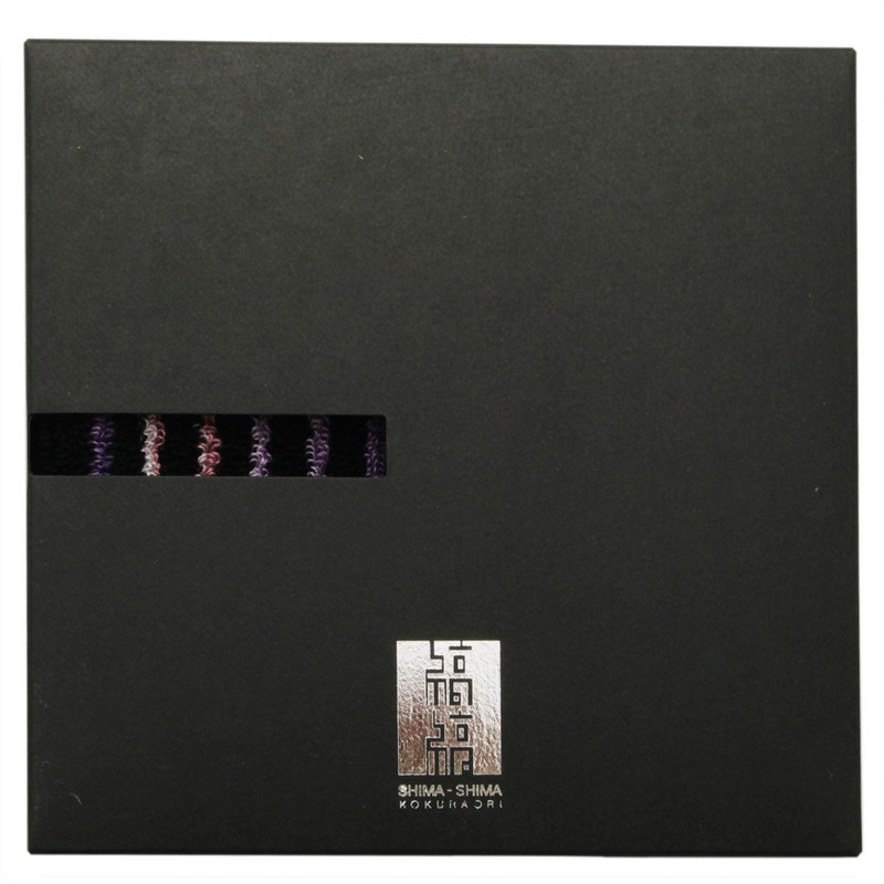 田中産業 今治タオル ハンカチ 縞縞×ゴールドパール ハーフ タオル 04紫紅×藍緑