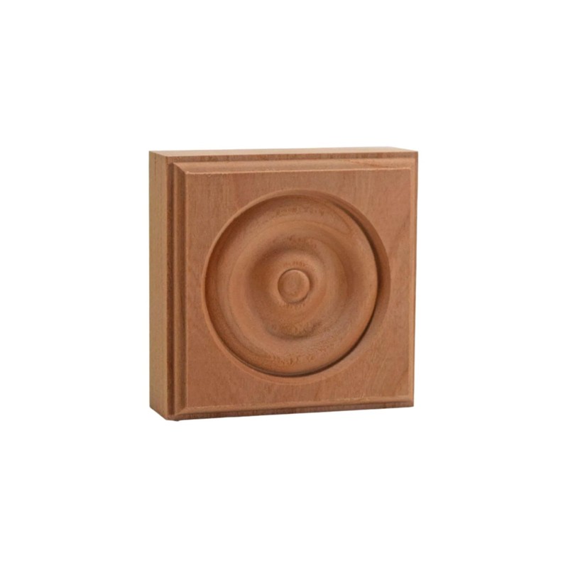 EWAP30 Rosette Casing Corner Block 1" x 3" Square Unfinished,