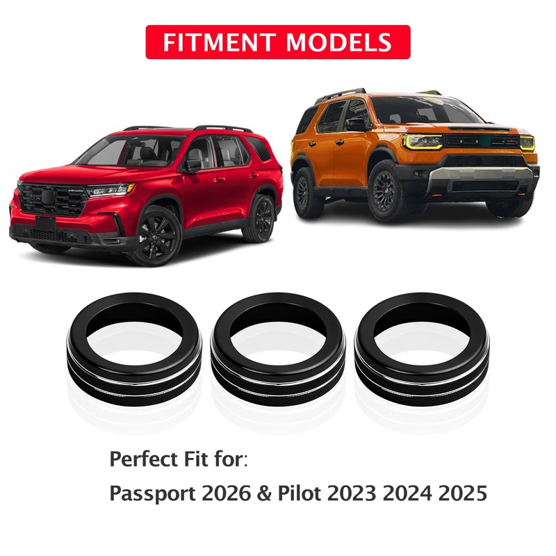 for 2023-2025 Honda Pilot & 2026 Passport Accessories, 3pcs Aluminum