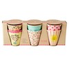 Rice - Medium Melamine Cups 6 Pcs - Funky Print