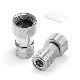 MEANLIN 2Pcs Garden Hose to Pressure Washer Adapter, 3/4" GHT to 1/4" Quick Connect, Stainless Steel Convert Hose to Power Washer Connector for Car Wash & Outdoor Cleaning