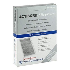 Actisorb 220 Silver Sterile Dressings, 6.5 x 9.5 cm, Pack of 10