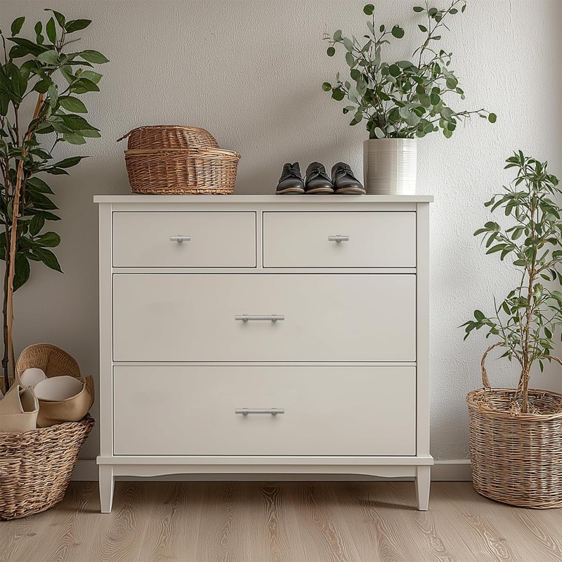 Coinkoly 10 Pack Brushed Satin Nickel Knurled Cabinet Pulls and