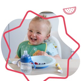 Badabulle Non-Slip Plates Set of 3 Multicoloured