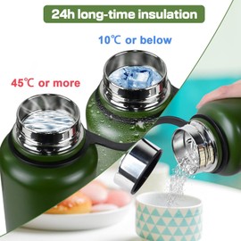 MIGHTYDUTY Edelstahl Thermosflasche 1.5L Thermoskanne, vakuumisolierte Wasserflasche Edelstahlflasche, 6-24 Stunden warm und kühlend, Grosse Kapazität Isolierflasche für Kaffee & Tee