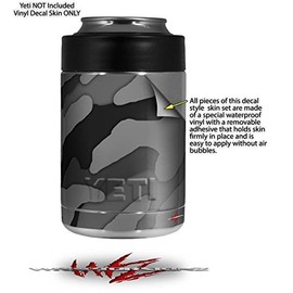 Camouflage Gray - Decal Style Skin Wrap fits Yeti Rambler Colster and RTIC Can (Cooler NOT Included)
