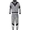 dressforfun Men's Costume Retro 80s 90s Disco Jogging Suit, silver