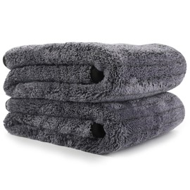 Fantasticlean Premium Car Drying Towel, 16 x 24 inches, 2 Pack, Scratch-Free Ultra Absorbent Microfiber Cleaning Cloth with Edge, for Cars, Shops and Home Detailing