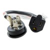 PTC 1ft Ultra Low Profile Angle NEMA 5-15P to 5-15R