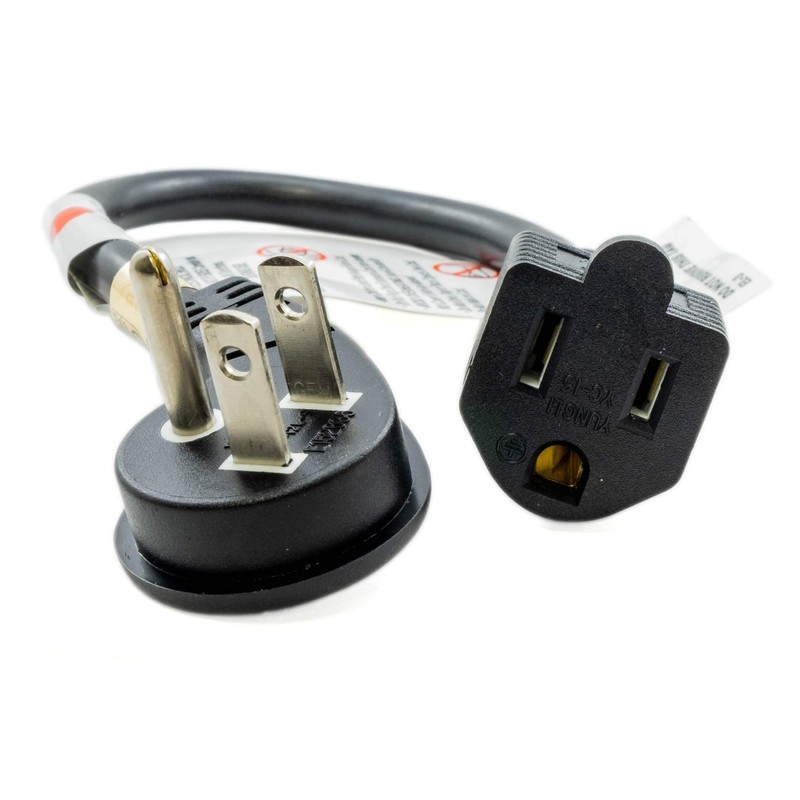 PTC 1ft Ultra Low Profile Angle NEMA 5-15P to 5-15R