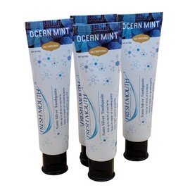 Fresh Mouth Nano Silver Toothpaste Ocean Mint 2.29oz (Single pack)- Improved Formulation