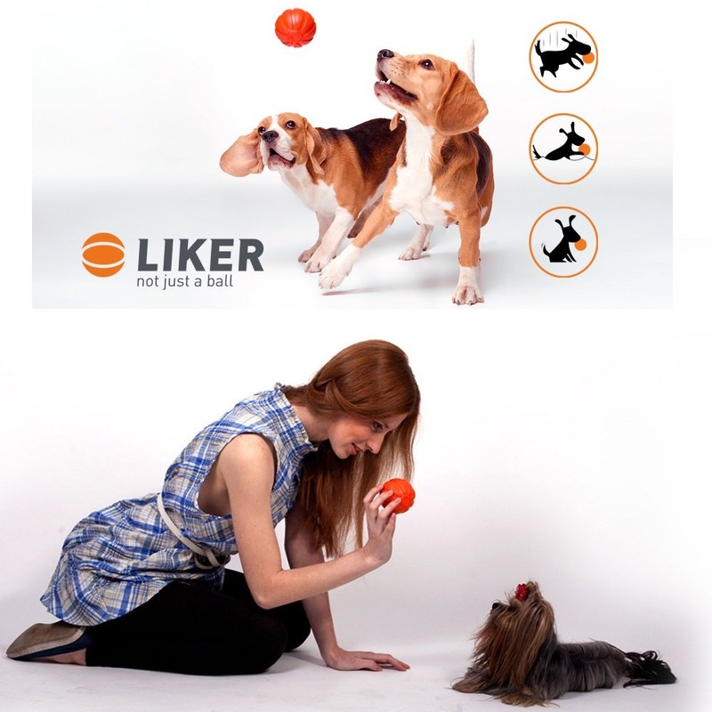 LIKER 9 Magic Ball for Medium and Large Dogs, Orange