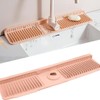 Kitchen Sink Faucet Mat, Silicone Folding Splash Guard, Draining Mat