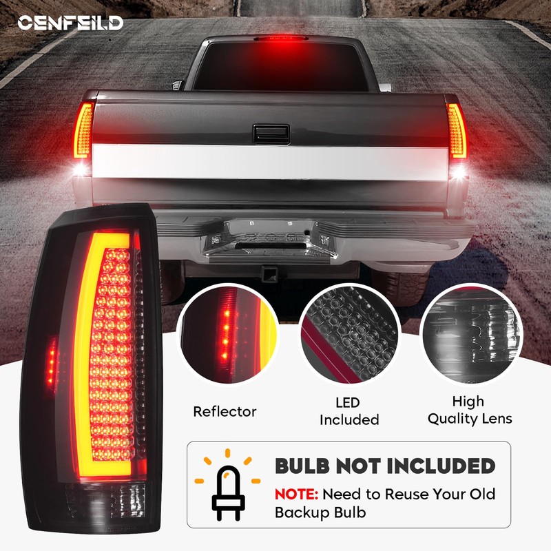 Cenfeild LED Tail Lights Pair Compatible with Chevy Avalanche 2007-2013