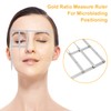 GAESHOW Tattoo Eyebrow Ruler, Microblading Tattoo Eyebrow Ruler, Golden Cut,