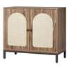 GarveeHome Buffet Cabinet with Storage, Kitchen Storage Cabinet with Rattan