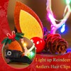 BARTOSI LED Light Christmas Hair Clips Reindeer Antlers Xmas Hairpins
