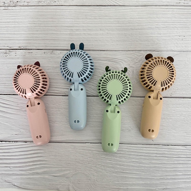 allydrew Mini Portable Handheld and Desktop Rechargeable USB Fan, Beige