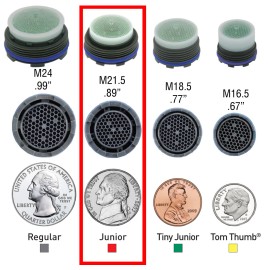 Neoperl Cache Aerator 1.5 gpm Hidden Faucet Aerated Low Flow - Junior M21.5