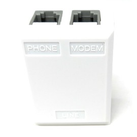 DRUT RJ11 Splitter Adapter – 1 Female to 2 Female RJ11 Ports, 6P4C ADSL Telephone Line Splitter for Landline Phone, Modem, Fax, DSL Devices