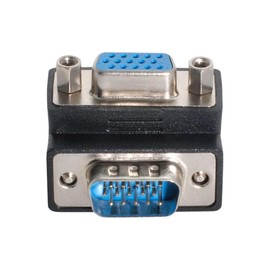 CY 90 Degree Up Angled VGA SVGA Male To Female Extension Adapter for Monitor & Projector