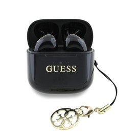 CG MOBILE Guess Charm TWS Wireless Headphones with Gloss Effect and Classic Logo Print - Black