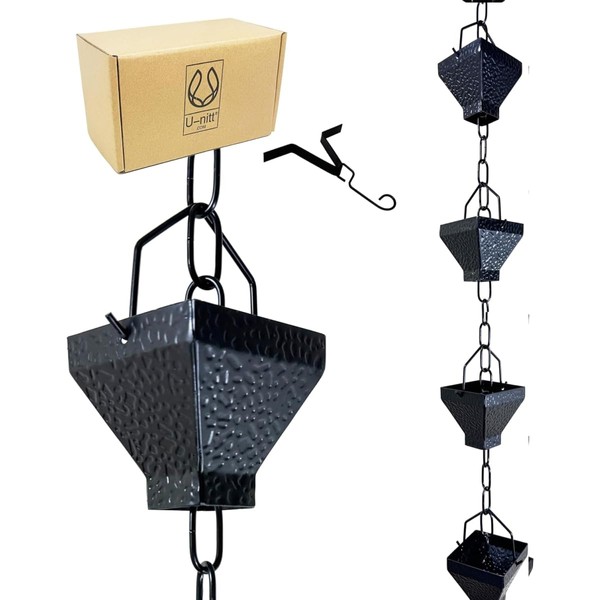 U-nitt Rain Chains for Gutters | Rainwater Catcher & Diverter
