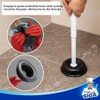 MR.SIGA Desatascador para Inodoro con Soporte, Resistente para Baño, Blanco