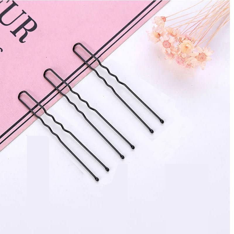 Clowin Hair Pin, Black, Non-Slip, 2.4 inches (6 cm), 150