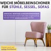 Filzada® 24x Stuhlsocken Filz/Stuhlbeinsocken GRAU- Elastische Stuhlbeinschoner - Stuhlbeinkappen -