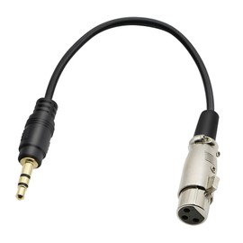 PNGKNYOCN 3.5mm to XLR Cable 1/8 Inch TRS Stereo Plug to XLR Female Microphone Cable Cord for Camcorders, Computer Recording Device and More （20cm）