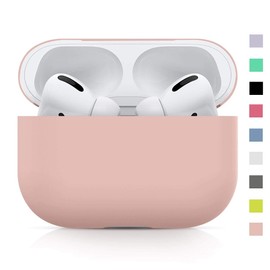 2024 Upgradation Silicon Cover Skin Compatible with Airpods Pro Ultra-Thin Soft Case Protection No Keychain (Pink)