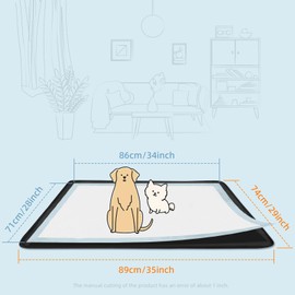 EuYiKlair Puppy Pad Holder,Fit 34x28 Pad, 8 Strong Magnets Clips, Oxford Cloth Material, Black, XL